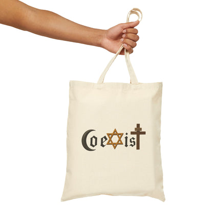 Coexist Canvas Tote Bag — Reusable Grocery Tote