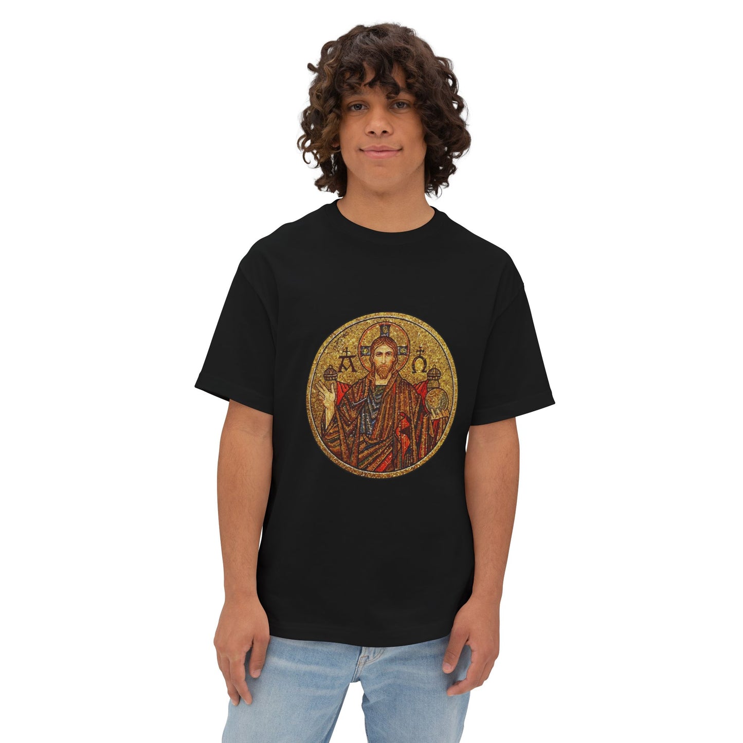 Christ Pantocrator - Unisex Oversized Boxy T-Shirt