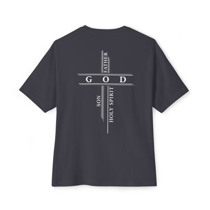 God The Father, Son, Holy Spirit - Unisex Oversized Boxy T-Shirt