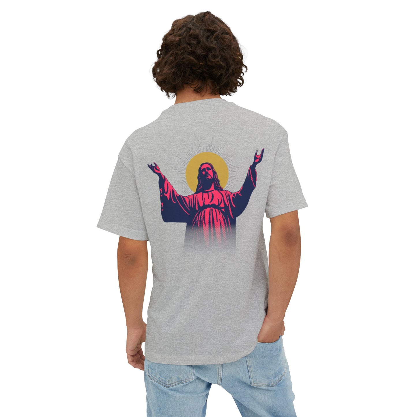 I.N.R.I. (Iesus Nazarenus, Rex Iudaeorum) - Unisex Oversized Boxy T-Shirt