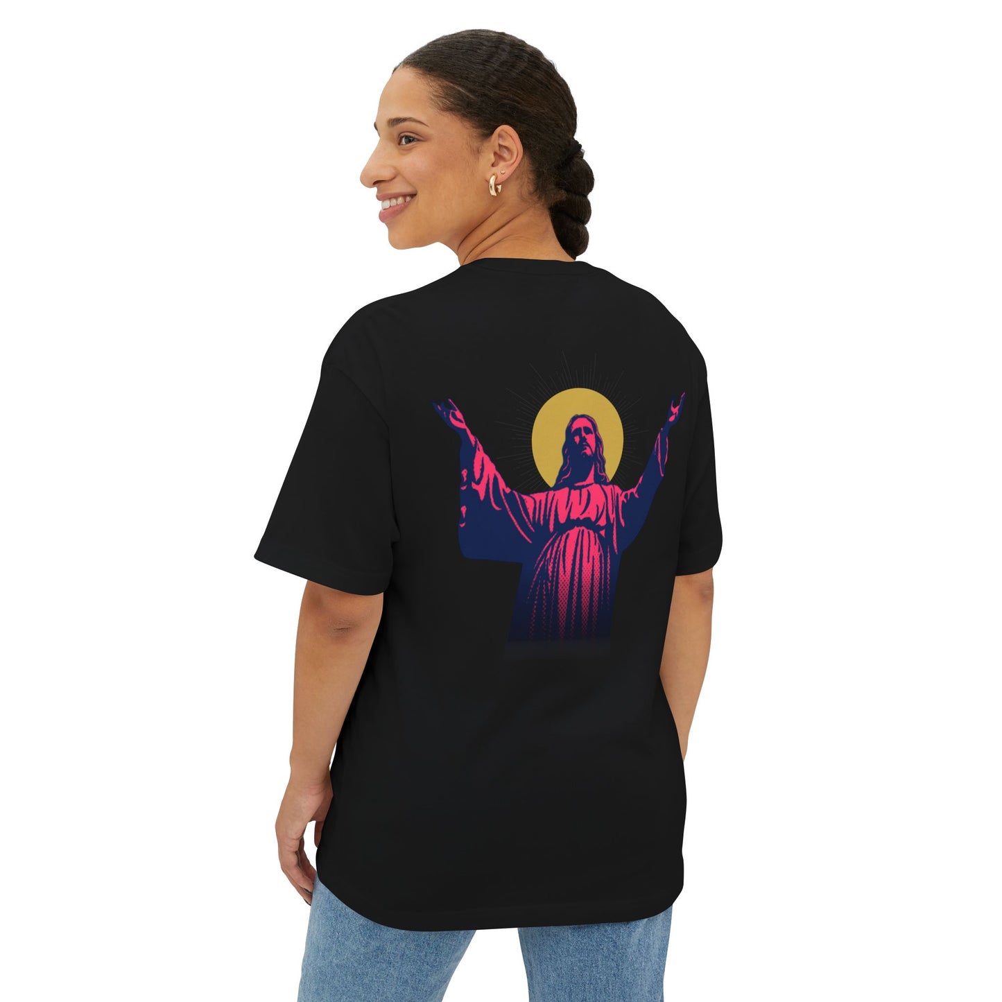 I.N.R.I. (Iesus Nazarenus, Rex Iudaeorum) - Unisex Oversized Boxy T-Shirt
