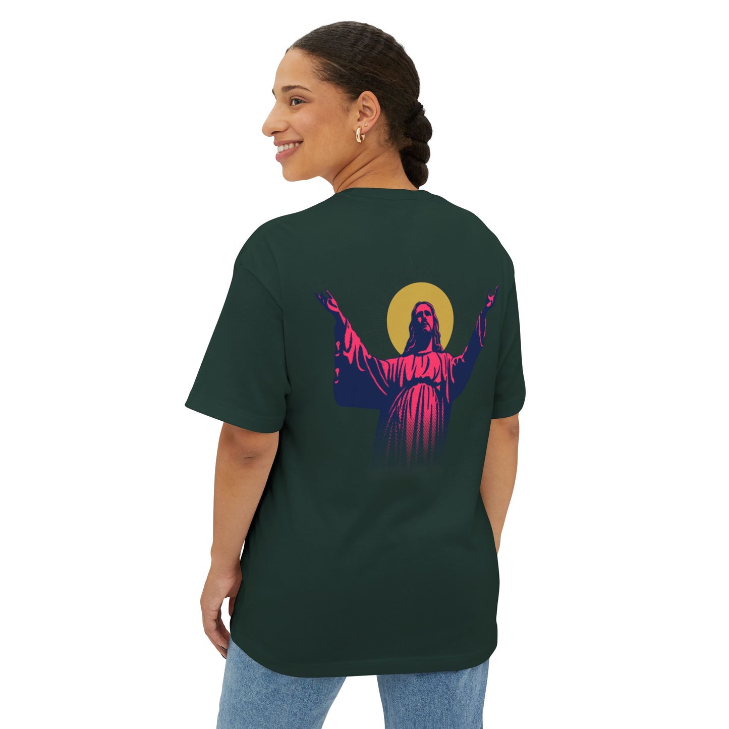 I.N.R.I. (Iesus Nazarenus, Rex Iudaeorum) - Unisex Oversized Boxy T-Shirt