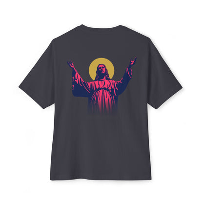 I.N.R.I. (Iesus Nazarenus, Rex Iudaeorum) - Unisex Oversized Boxy T-Shirt