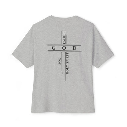 God The Father, Son, Holy Spirit - Unisex Oversized Boxy T-Shirt