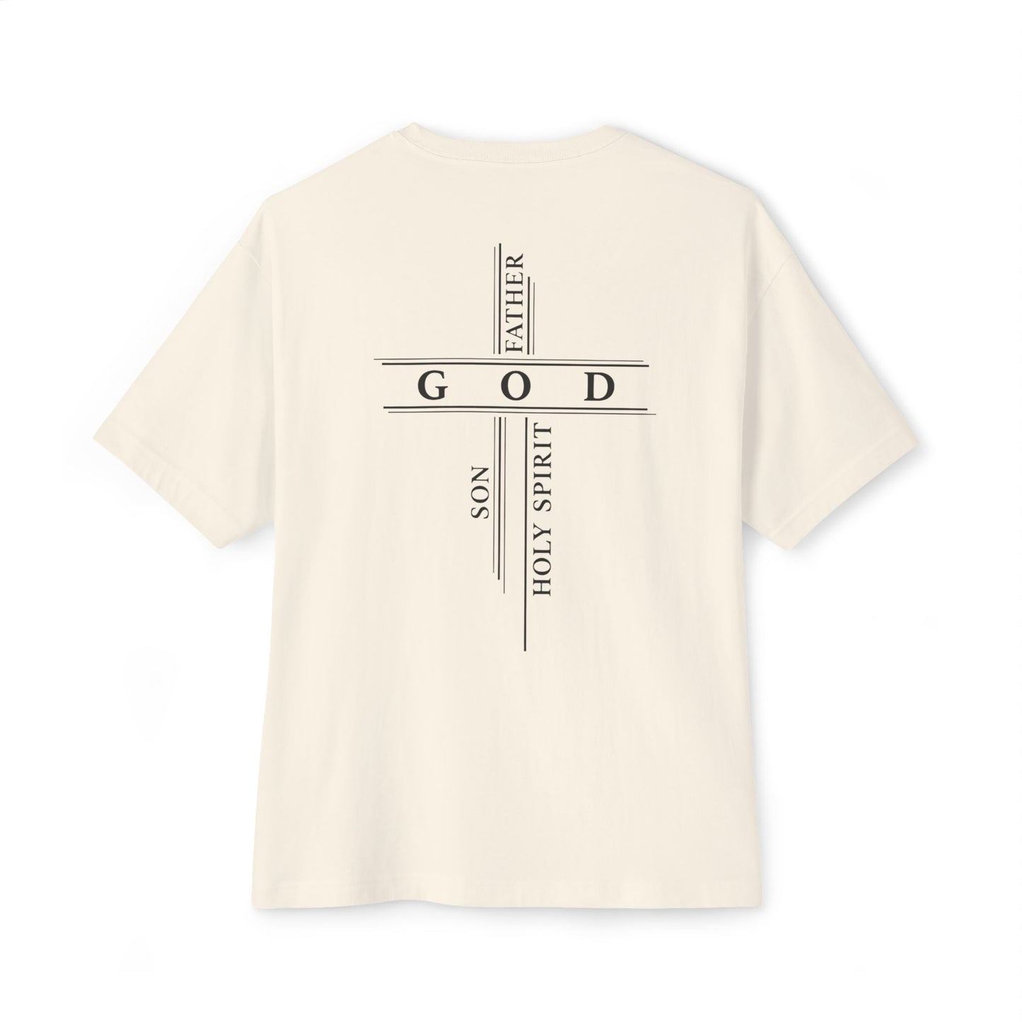 God The Father, Son, Holy Spirit - Unisex Oversized Boxy T-Shirt