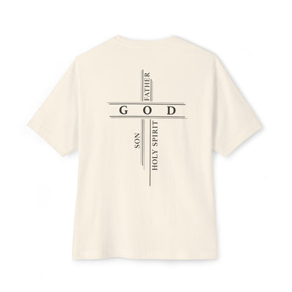God The Father, Son, Holy Spirit - Unisex Oversized Boxy T-Shirt