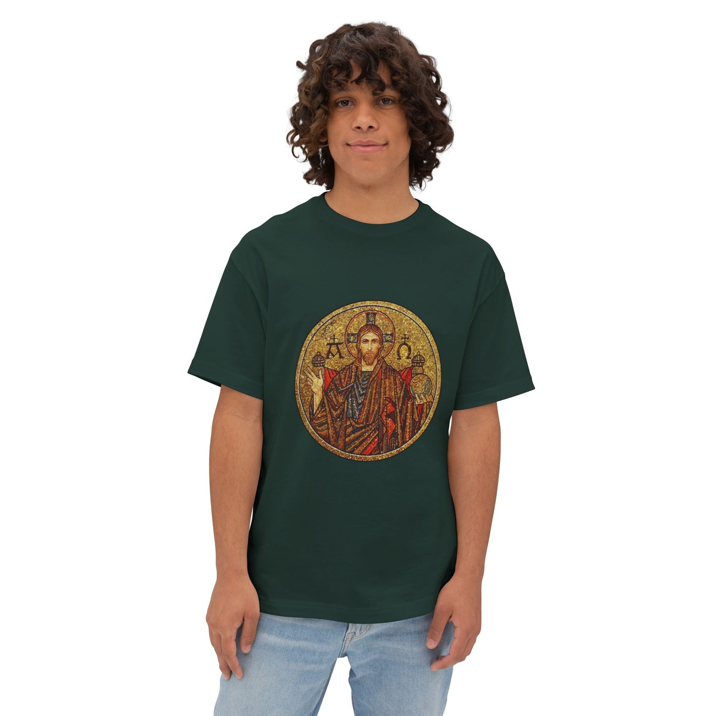 Christ Pantocrator - Unisex Oversized Boxy T-Shirt